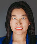Women in a blue shirt